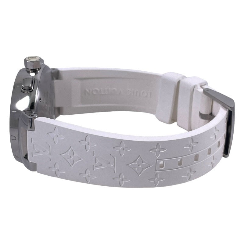 【LOUIS VUITTON】ルイ・ヴィトン タンブール Q11BA 腕時計 ステンレスユニセックス ラブリーカップ クロノグラフ