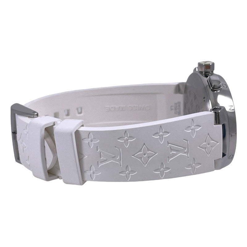 【LOUIS VUITTON】ルイ・ヴィトン タンブール Q11BA 腕時計 ステンレスユニセックス ラブリーカップ クロノグラフ