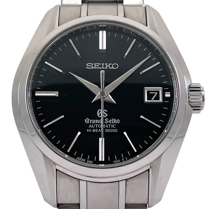 SEIKO グランドセイコー メカニカル ハイビート 36000 SBGH005 腕時計 ステンレス ブラック 自動巻き ブラック文字盤【中古】 メンズ