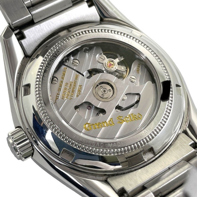 SEIKO グランドセイコー メカニカル ハイビート 36000 SBGH005 腕時計 ステンレス ブラック 自動巻き ブラック文字盤【中古】 メンズ