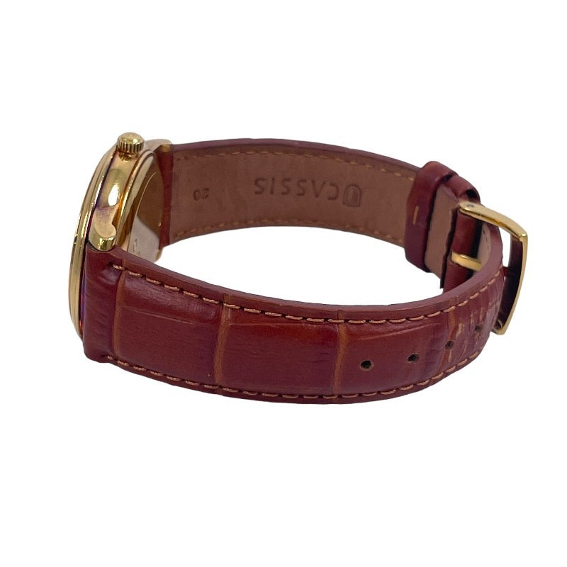 【OMEGA】オメガ デビル プレステージ 168.1050 腕時計 YG/レザーメンズ 自動巻き 750 K18YG イエローゴールド