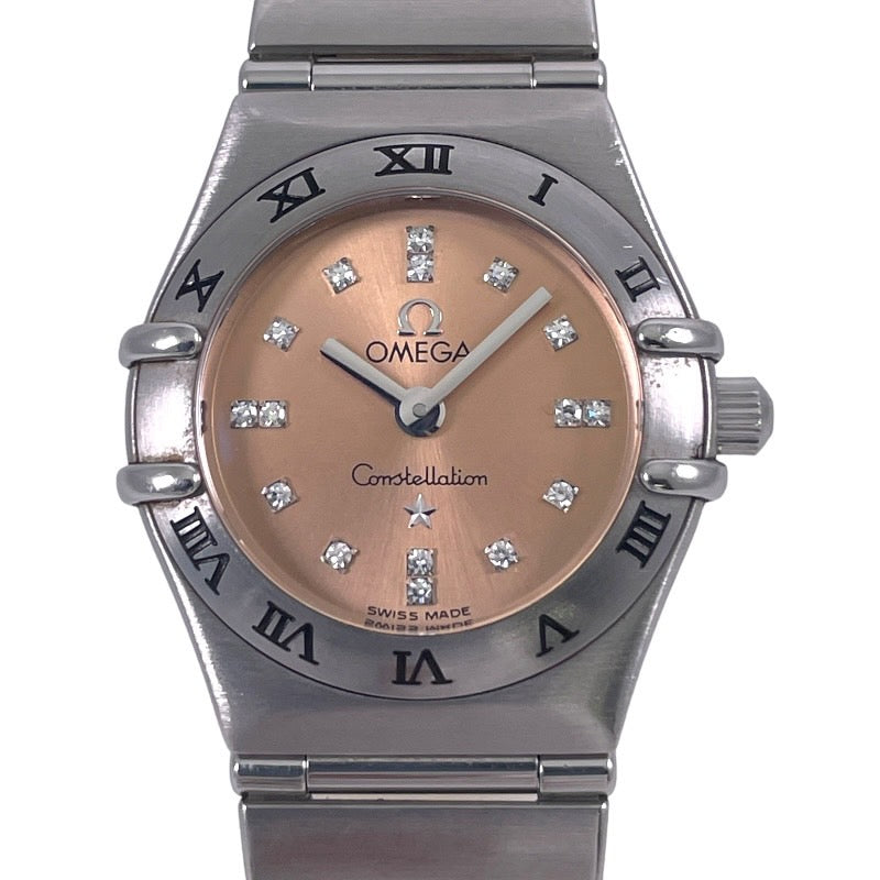 OMEGA オメガ コンステレーションミニ 16Pダイヤインデックス 1999本限定 1564.66 腕時計 ステンレススチール ピンク【中古】 レディース