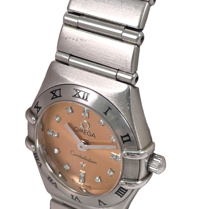 OMEGA オメガ コンステレーションミニ 16Pダイヤインデックス 1999本限定 1564.66 腕時計 ステンレススチール ピンク【中古】 レディース