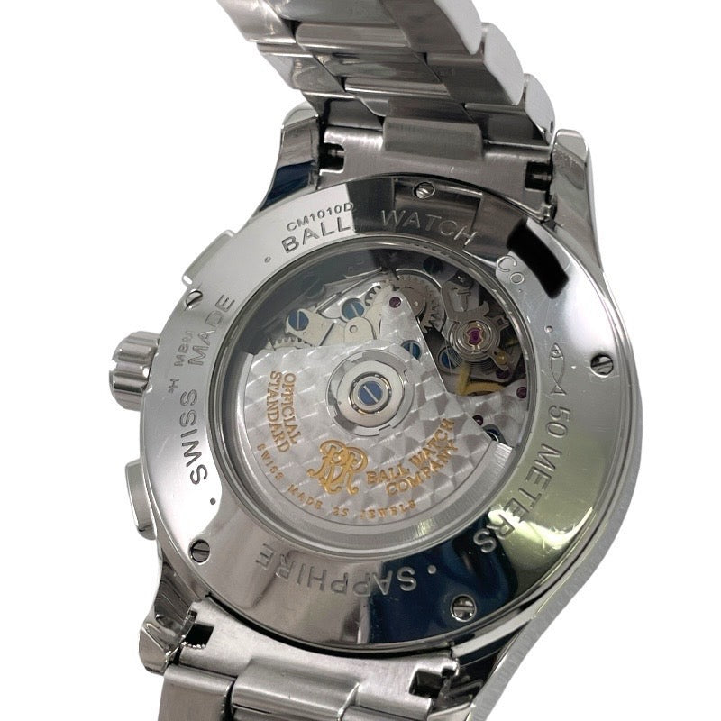 BALLWATCH ボールウォッチ トレインマスター CM1010D 腕時計 ステンレススチール ブラック【中古】 メンズ
