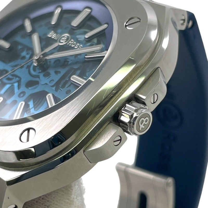 【Bell&Ross】ベル&ロス インストゥルメント 世界限定500本 BR05A-BLU-SKST/SRB 腕時計 ステンレスメンズ 自動巻き