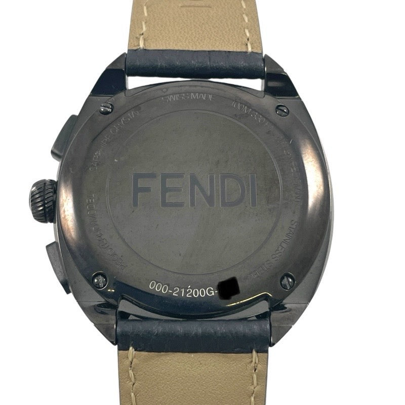 【FENDI】フェンディ バグズモンスター 21200G 腕時計 SS/レザーメンズ クオーツ クロノグラフ
