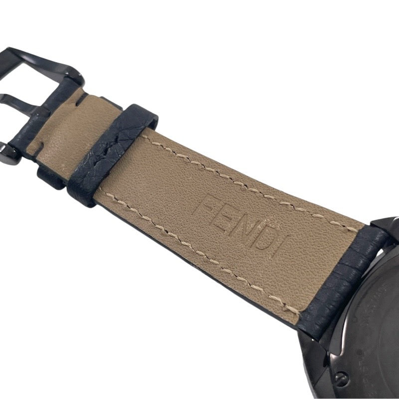 【FENDI】フェンディ バグズモンスター 21200G 腕時計 SS/レザーメンズ クオーツ クロノグラフ