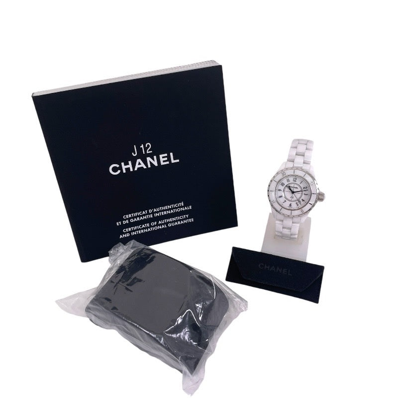 【CHANEL】シャネル J12 H0968 腕時計 ホワイトセラミック レディース クオーツ 白セラミック 33mm 新ダイアル