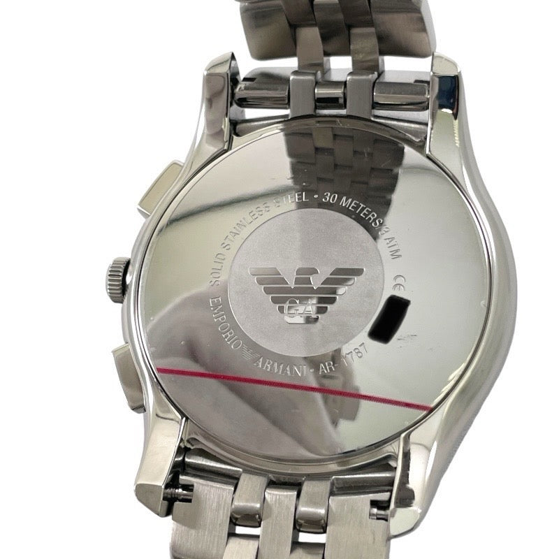 【Emporio Armani】エンポリオ・アルマーニ クラシック AR-1787 腕時計 ステンレススチールメンズ クオーツ クロノグラフ