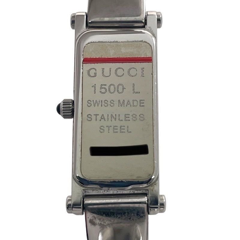 【GUCCI】グッチ バングルウォッチ 1500L 腕時計 ステンレススチールレディース クオーツ スクエア