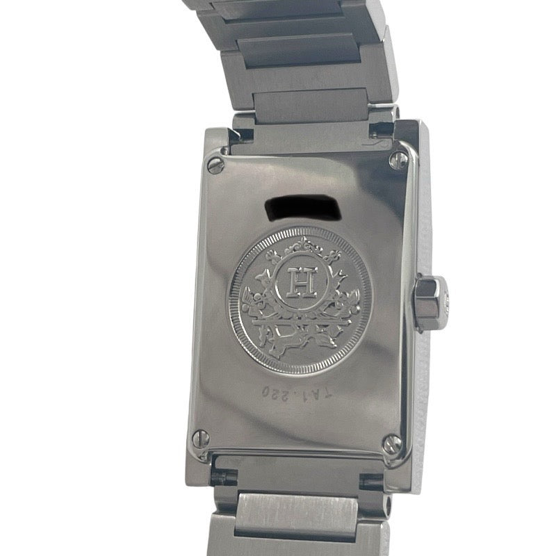 【HERMES】エルメス タンデム TA1.220 腕時計 ステンレススチールレディース クオーツ コンビ シェル文字盤