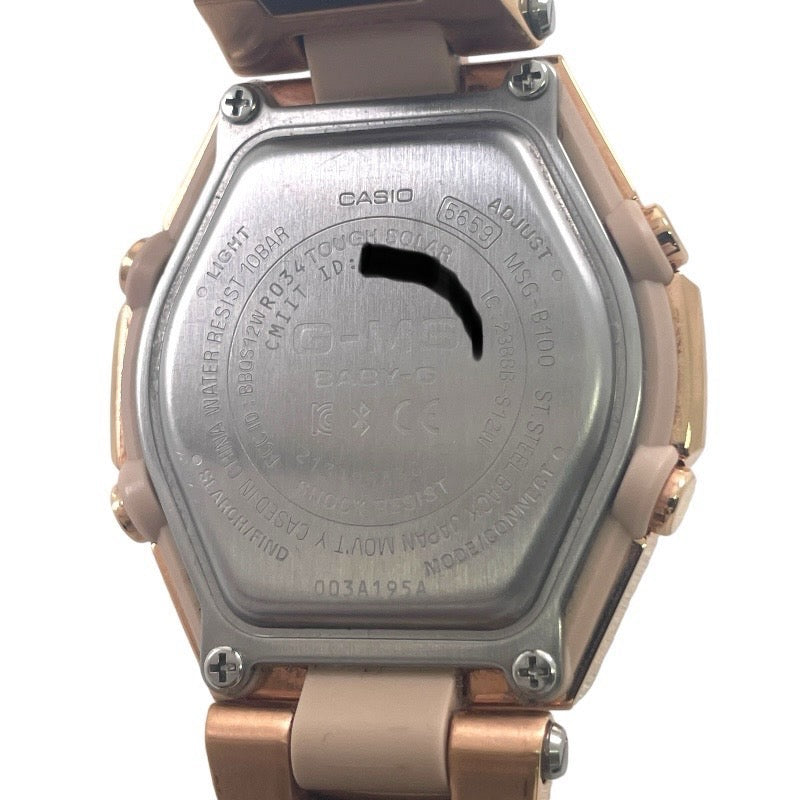 【CASIO】カシオ Baby-G MSG-B100CG-5AJF 腕時計 ステンレススチール レディース タフソーラー(ソーラー充電システム)