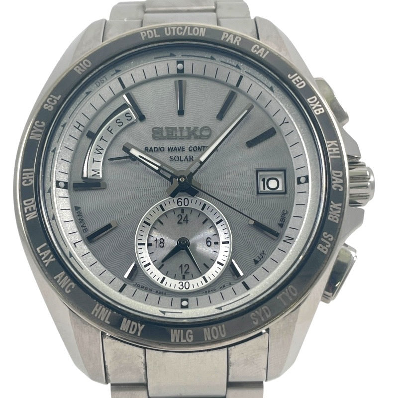 【SEIKO】セイコー ブライツ ワールドタイム SAGA157(8B54-0BB0) 腕時計 チタン メンズ 電波ソーラー