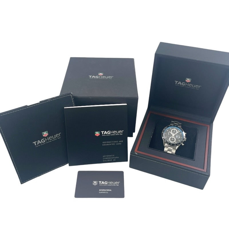 TAG HEUER タグホイヤー カレラ リングマスター CV201X.BA0794 腕時計 ステンレススチール ブラック【中古】 メンズ
