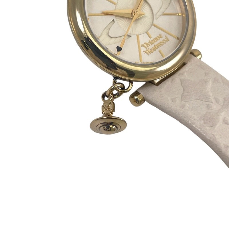 【Vivienne Westwood】ヴィヴィアンウエストウッド オーブ VV006 WHWH 腕時計 GP/レザー レディース クオーツ