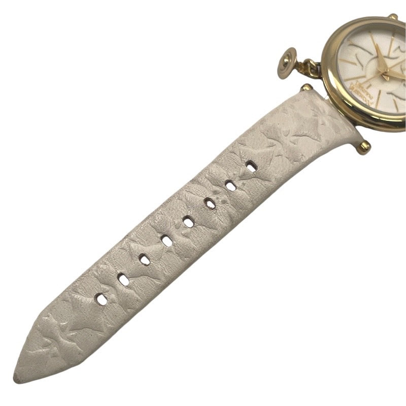 【Vivienne Westwood】ヴィヴィアンウエストウッド オーブ VV006 WHWH 腕時計 GP/レザー レディース クオーツ