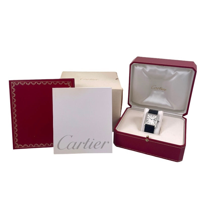 CARTIER カルティエ タンクソロLM W1018355 腕時計 ステンレススチール クォーツ【中古】 メンズ