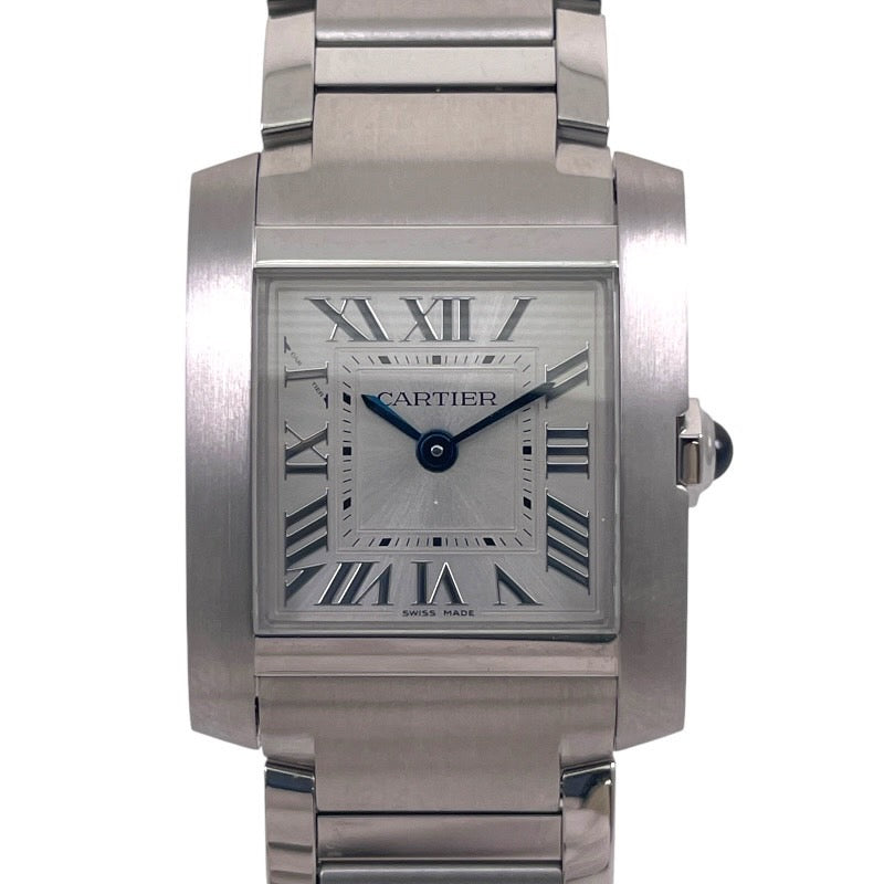 CARTIER カルティエ タンクフランセーズSM WSTA0065 腕時計 ステンレス クオーツ【中古】 レディース シルバー文字盤