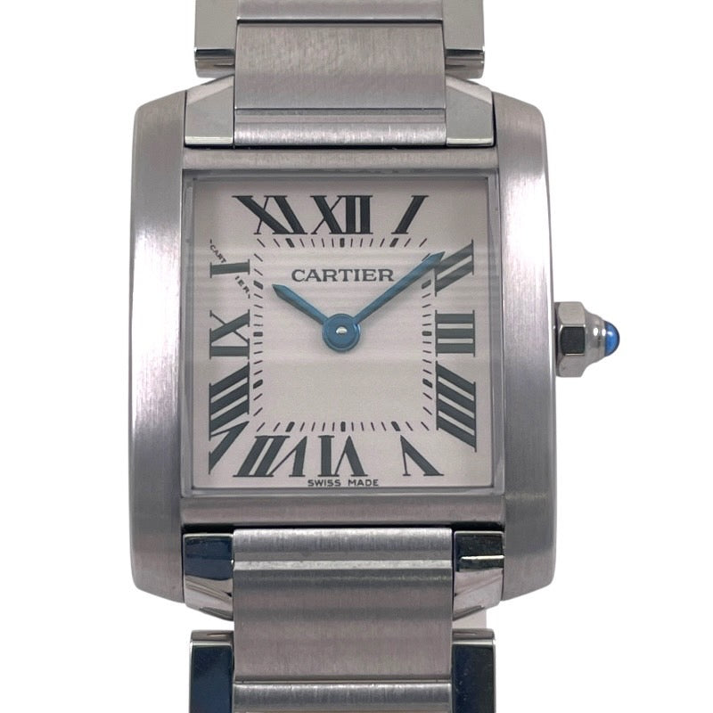 【中古】【CARTIER】カルティエ タンクフランセーズSM W51008Q3 腕時計 ステンレススチール レディース クオーツ
