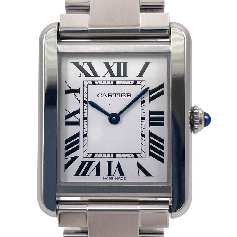 CARTIER カルティエ タンクソロSM W5200013 腕時計 ステンレススチール シルバー【中古】クォーツ レディース