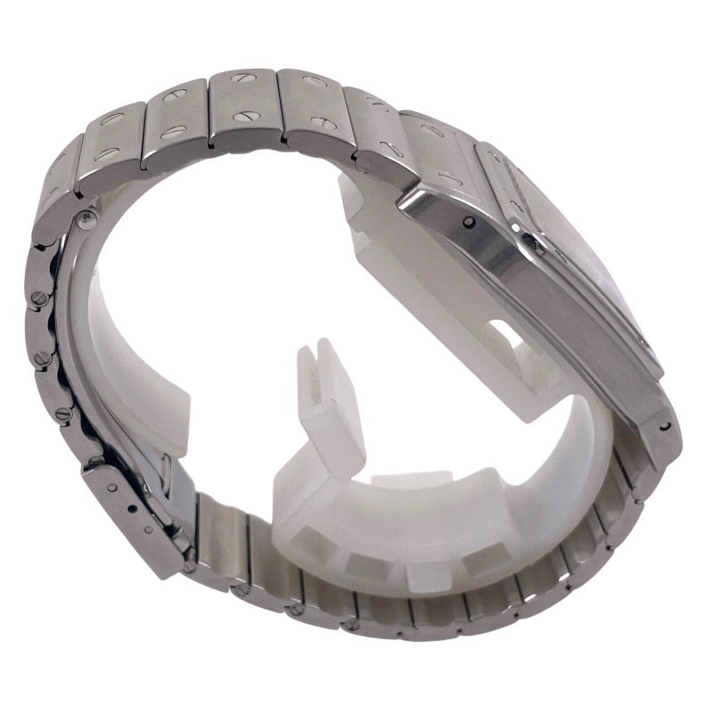 CARTIER カルティエ サントスガルベLM W20018D6 腕時計 ステンレススチール クオーツ アイボリー文字盤【中古】 メンズ