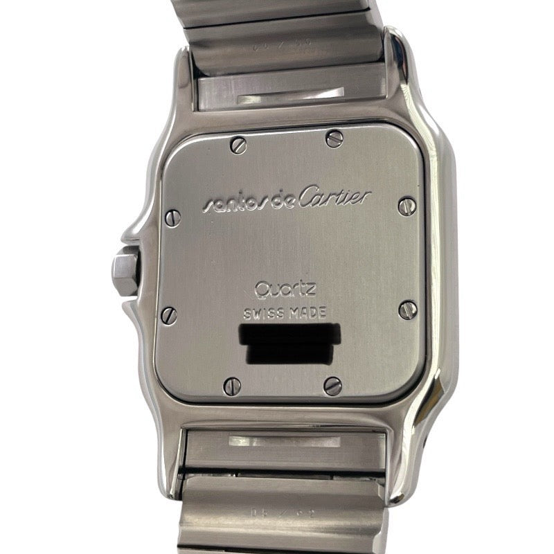 CARTIER カルティエ サントスガルベLM W20018D6 腕時計 ステンレススチール クオーツ アイボリー文字盤【中古】 メンズ