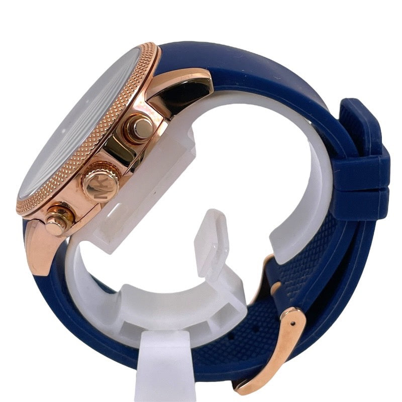 【Michael Kors】マイケルコース MK-8410 腕時計 SS/ラバーメンズ クオーツ クロノグラフ