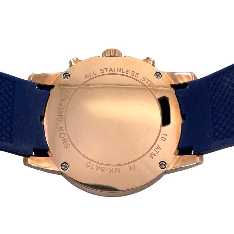 【Michael Kors】マイケルコース MK-8410 腕時計 SS/ラバーメンズ クオーツ クロノグラフ