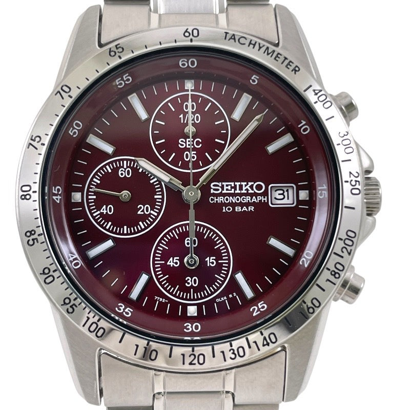 中古】【SEIKO】セイコー クロノグラフ クォーツウォッチ 7T92-0DW0 腕時計 ステンレススチールメンズ