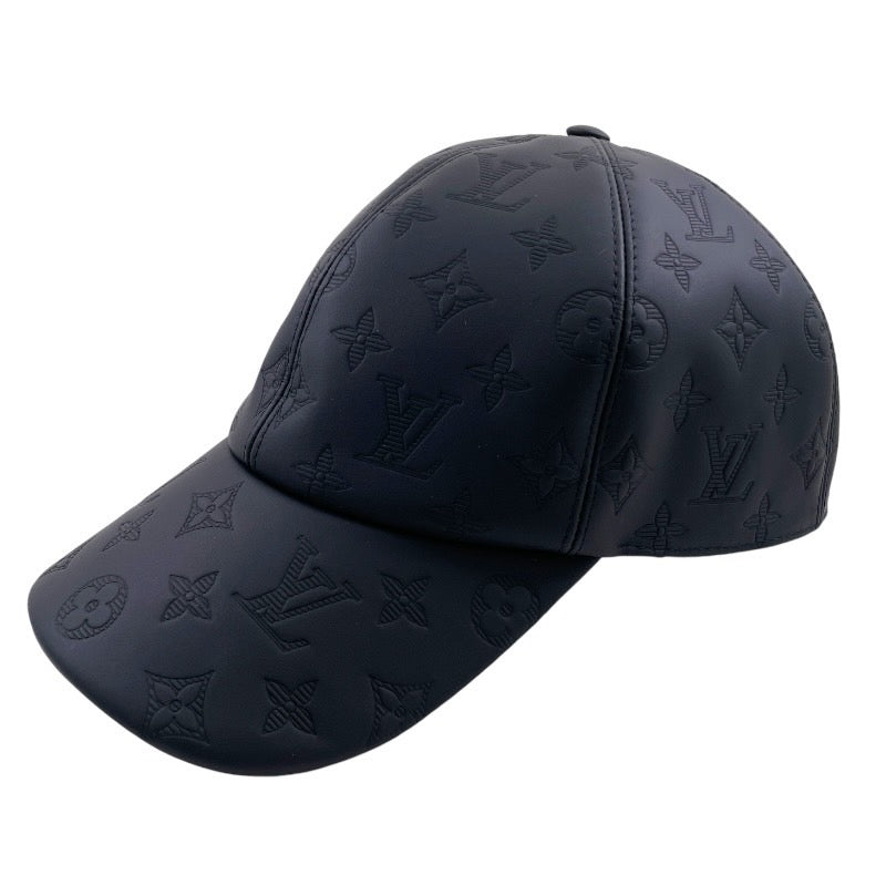 【LOUIS VUITTON】ルイ・ヴィトン キャップ・モノグラム・シャドウ M76581 キャップ レザーメンズ 帽子