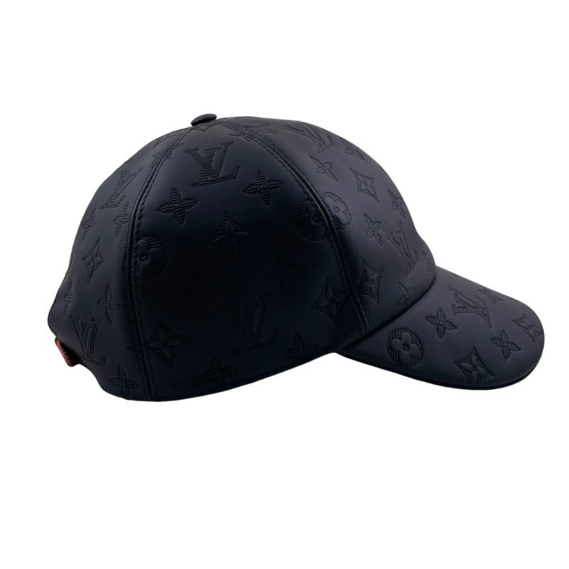 【LOUIS VUITTON】ルイ・ヴィトン キャップ・モノグラム・シャドウ M76581 キャップ レザーメンズ 帽子