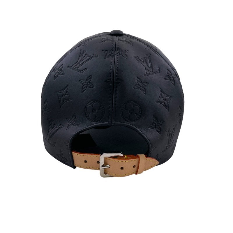 【LOUIS VUITTON】ルイ・ヴィトン キャップ・モノグラム・シャドウ M76581 キャップ レザーメンズ 帽子