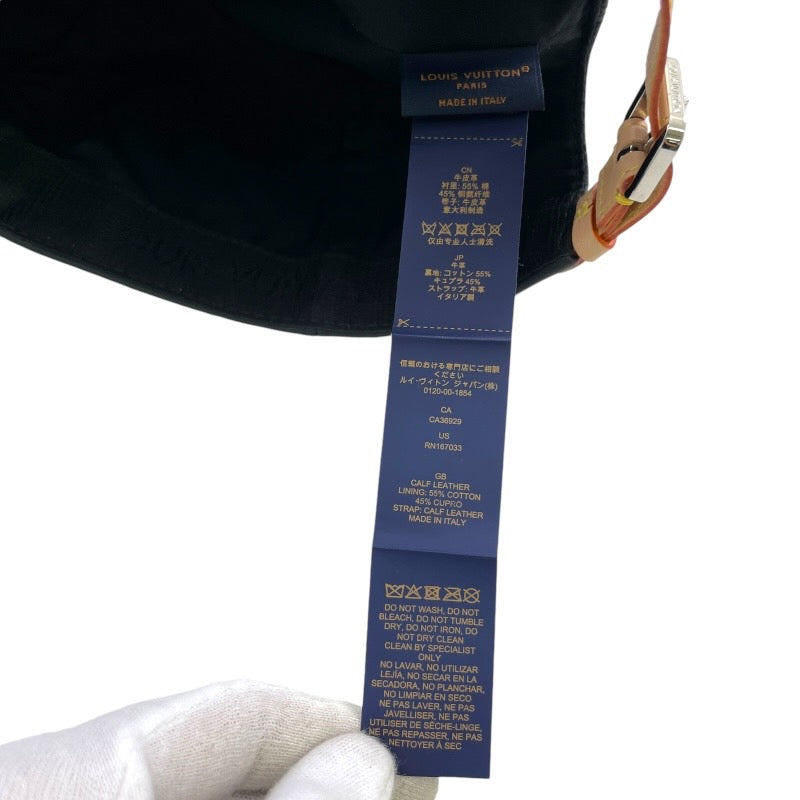 【LOUIS VUITTON】ルイ・ヴィトン キャップ・モノグラム・シャドウ M76581 キャップ レザーメンズ 帽子