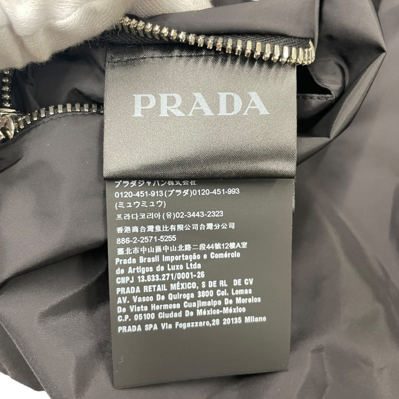 【PRADA】プラダ ボンバージャケット UPW280 ブルゾン レザーメンズ リバーシブル ナイロン ナッパレザー 三角プレート 現行モデル