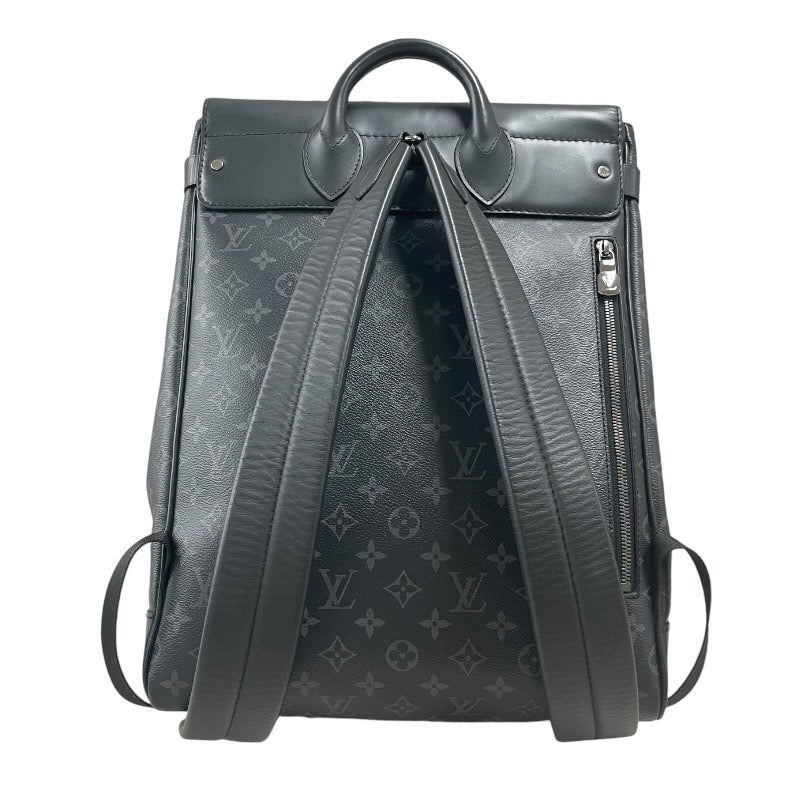 【中古】【LOUIS VUITTON】ルイ・ヴィトン スティーマーバックパック エクリプスキャンバス/レザー M44052 リュック・デイパック メンズ
