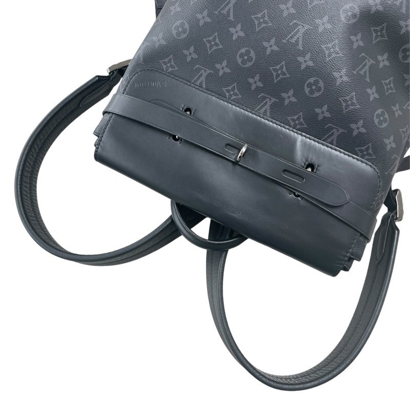 【中古】【LOUIS VUITTON】ルイ・ヴィトン スティーマーバックパック エクリプスキャンバス/レザー M44052 リュック・デイパック メンズ