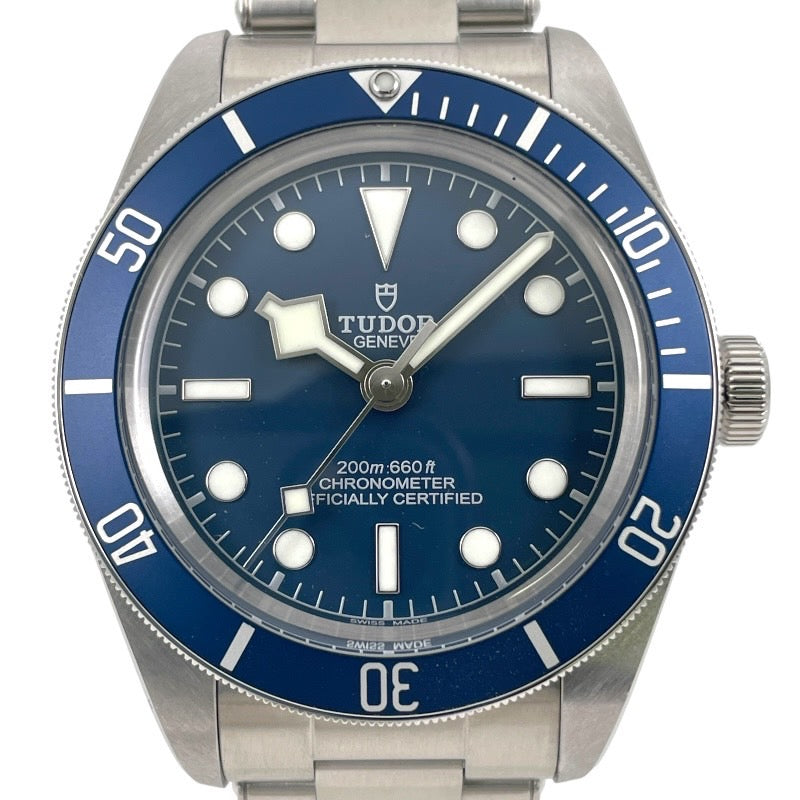 【TUDOR】チュードル 【TUDOR】チューダー チュードル ヘリテージ ブラックベイ フィフティエイト 79030B 腕時計 ステンレススチール メンズ 自動巻き 青文字盤 ブルー