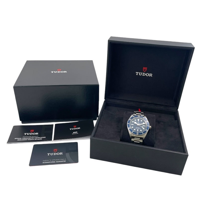 【TUDOR】チュードル 【TUDOR】チューダー チュードル ヘリテージ ブラックベイ フィフティエイト 79030B 腕時計 ステンレススチール メンズ 自動巻き 青文字盤 ブルー