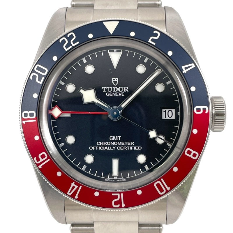 【TUDOR】チューダー チュードル ヘリテージ ブラックベイ GMT 79830RB 腕時計 ステンレススチールメンズ 自動巻き 青赤ベゼル ペプシ