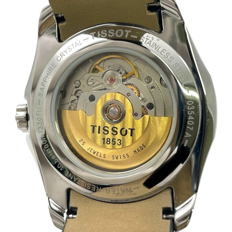 【TISSOT】ティソ クチュリエ T035407A 腕時計 SS/レザーメンズ 自動巻き デイデイト