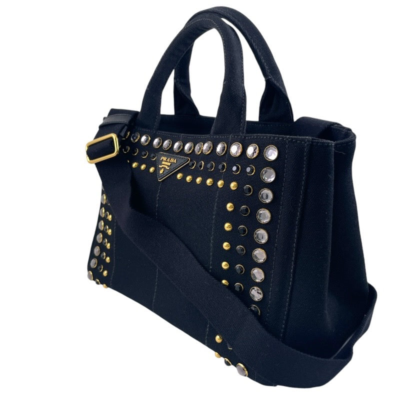 【中古】【PRADA】プラダ カナパ B2439O ハンドバッグ キャンバス レディース