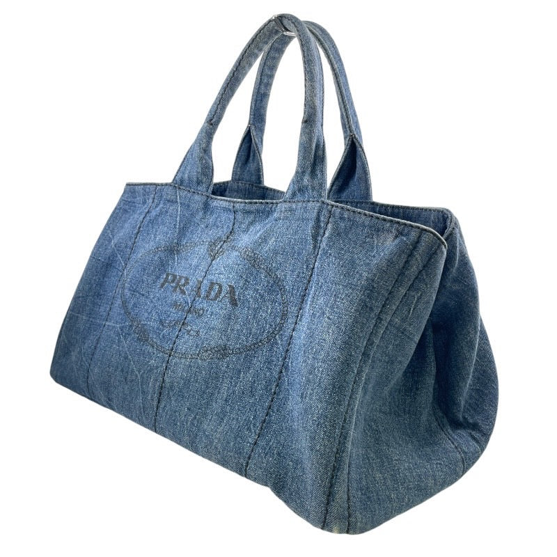 【中古】【PRADA】プラダ カナパ B1872B ハンドバッグ デニム レディース
