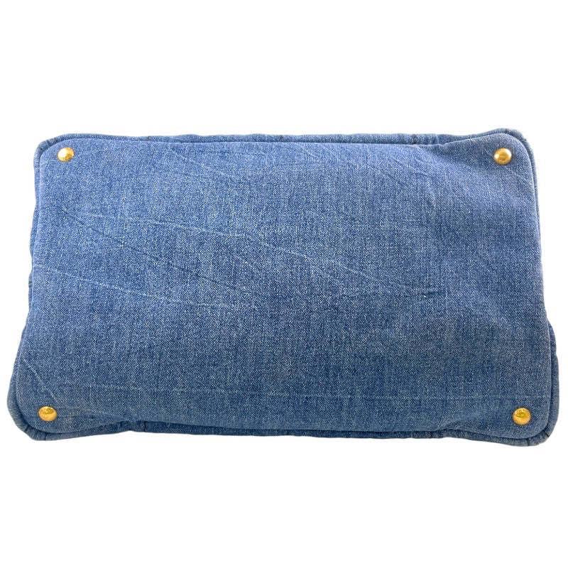 【中古】【PRADA】プラダ カナパ B1872B ハンドバッグ デニム レディース