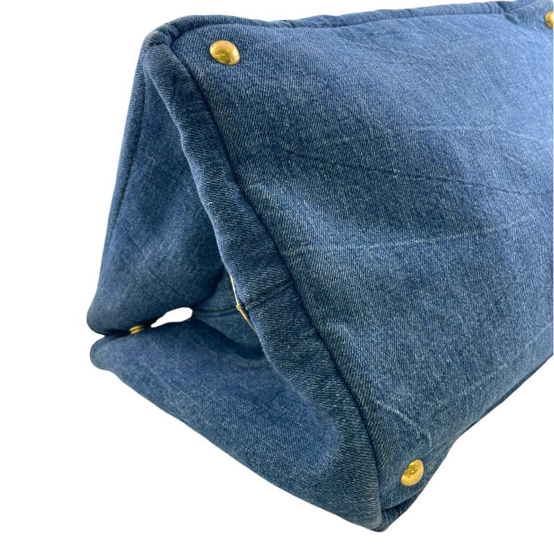 【中古】【PRADA】プラダ カナパ B1872B ハンドバッグ デニム レディース