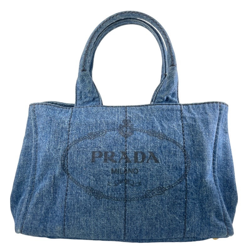 【中古】【PRADA】プラダ カナパ B1877B ハンドバッグ デニム レディース