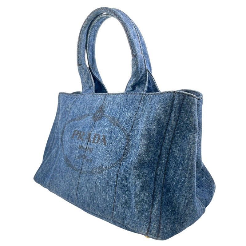 【中古】【PRADA】プラダ カナパ B1877B ハンドバッグ デニム レディース