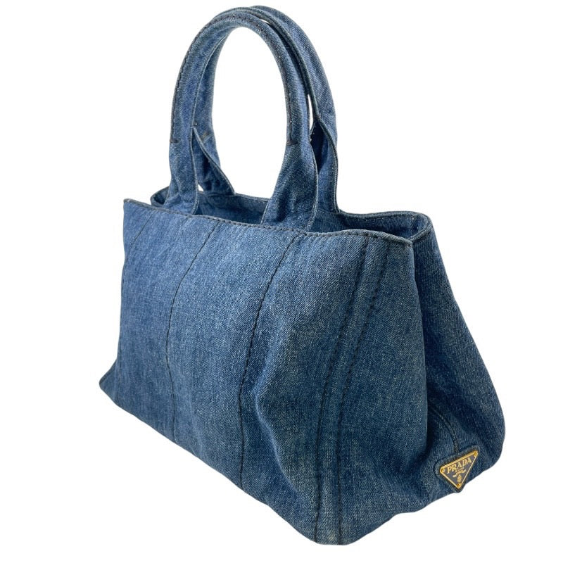 【中古】【PRADA】プラダ カナパ B1877B ハンドバッグ デニム レディース