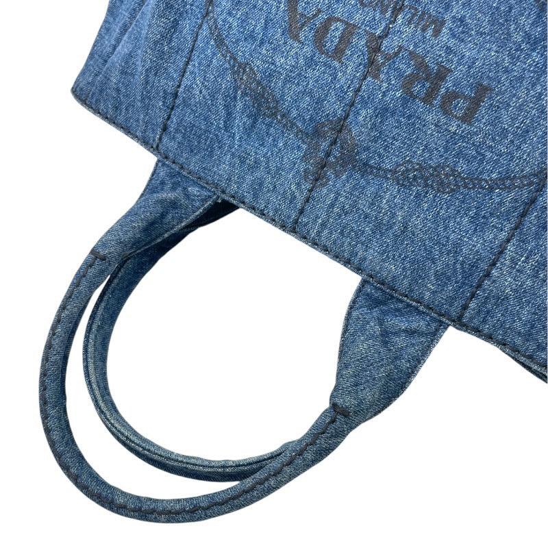 【中古】【PRADA】プラダ カナパ B1877B ハンドバッグ デニム レディース