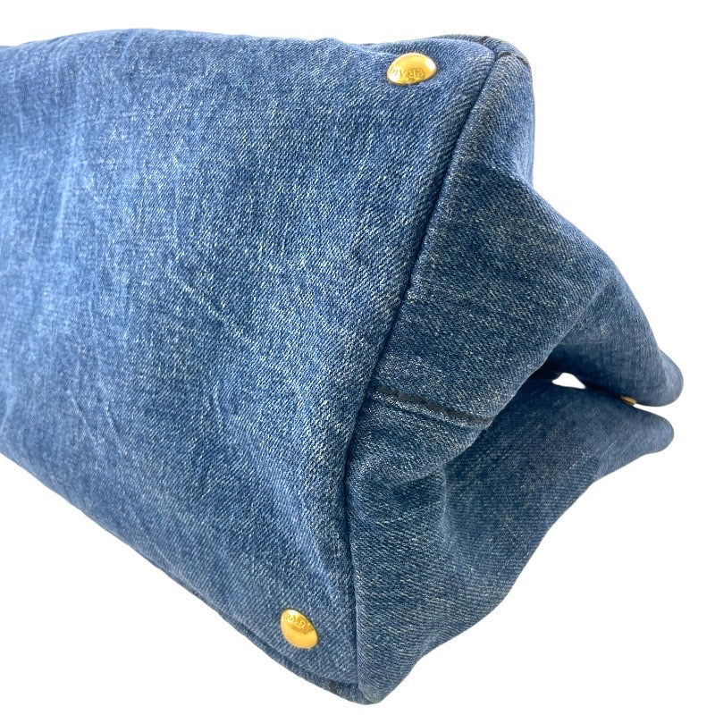 【中古】【PRADA】プラダ カナパ B1877B ハンドバッグ デニム レディース