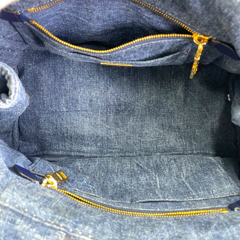 【中古】【PRADA】プラダ カナパ B1877B ハンドバッグ デニム レディース